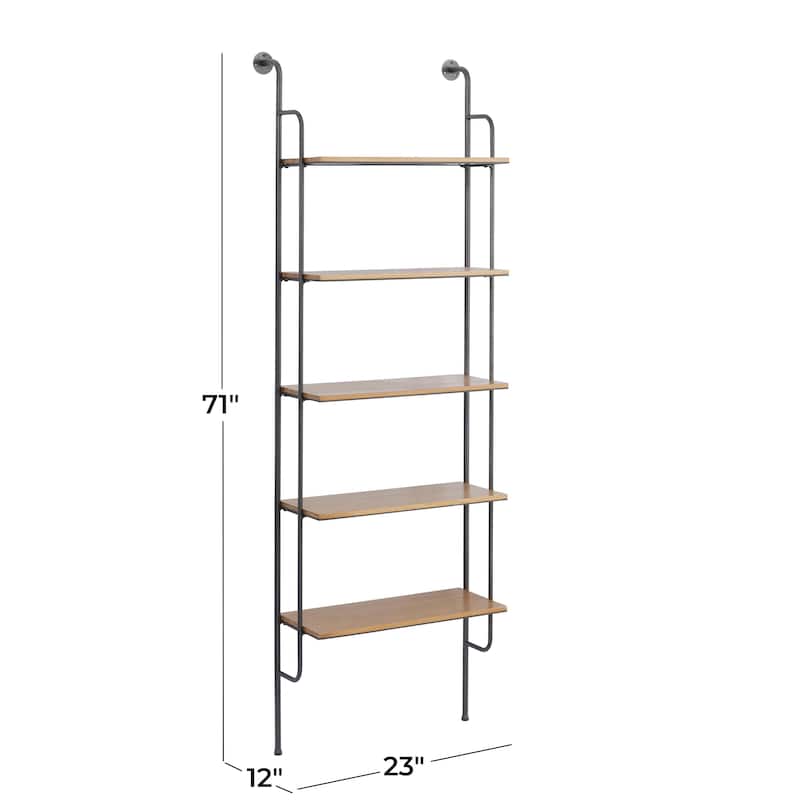 Metal Shelves Wall Shelf - Brown - Roche River Decor