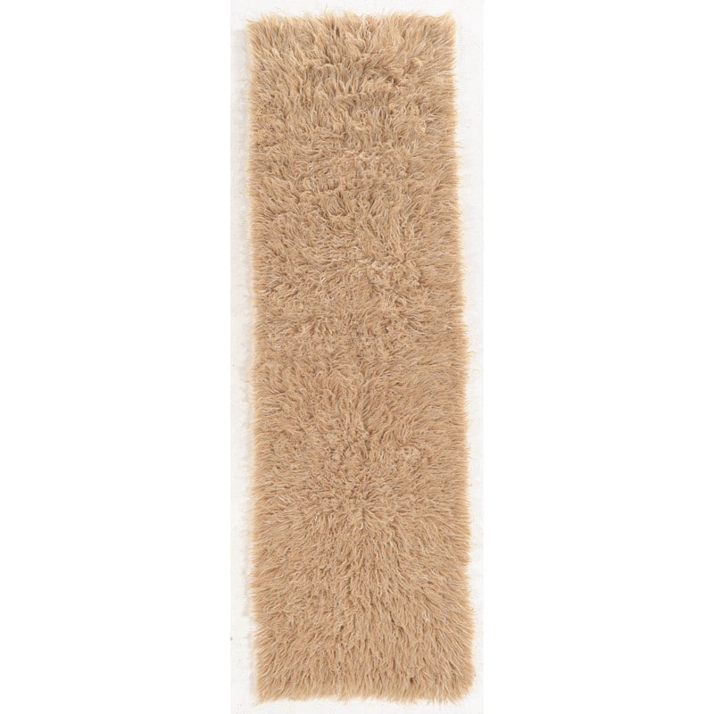 Linon Flokati Heavy Tan Rug (2' x 8') - 2'4" x 8'6" Runner