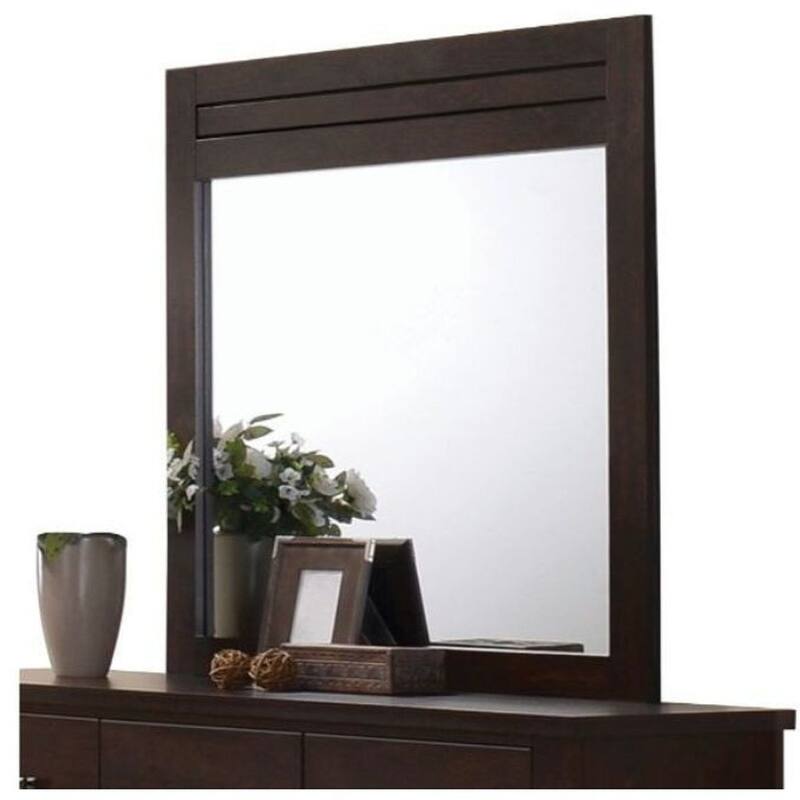 HomeRoots 37" Painted Rectangle Dresser Mirror Wall Mounted With Frame - 23.75