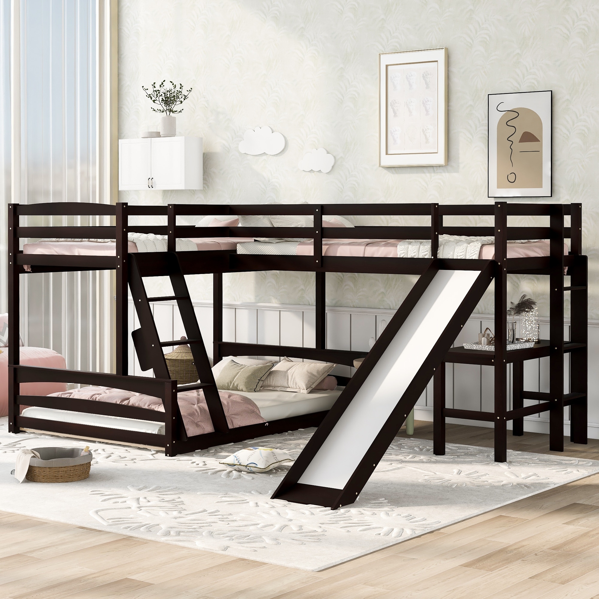 Full size shop loft bunk bed
