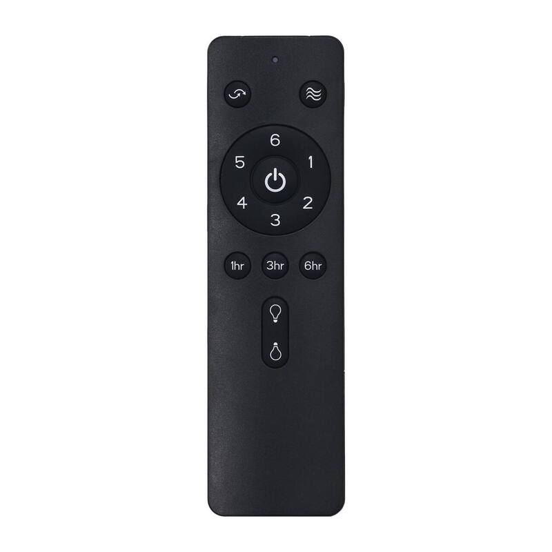 Modern Black 6 Speeds Ceiling Fan Remote Control with Wall Holder