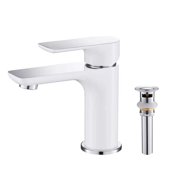slide 2 of 48, Tender Single Handle Bathroom Sink Faucet Chrome White
