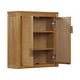 preview thumbnail 26 of 44, Teamson Home Hatteras 22 in. W 2-Door Wall Cabinet with Rattan Inlay Doors, Bathroom Wall Storage, Small Bathroom Organizer