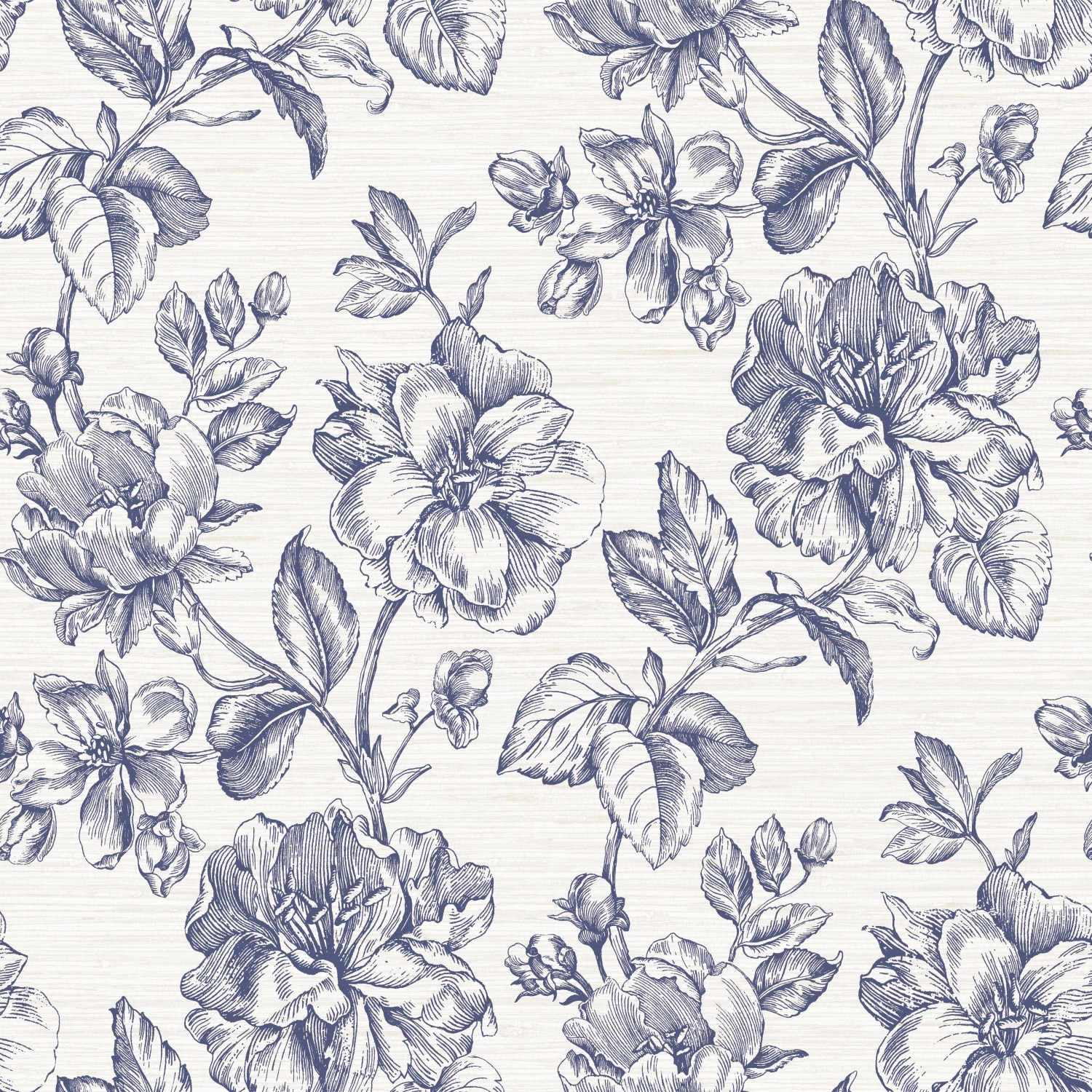 Tamara Day Blue Flower Girl Peel and Stick Wallpaper Blue By Roommates