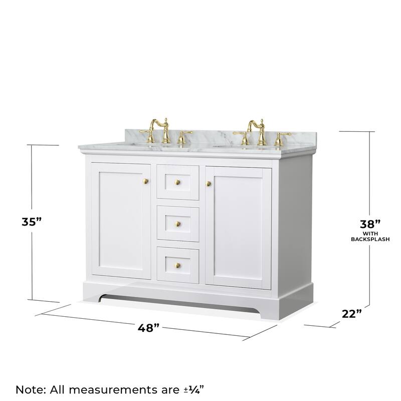 Wyndham Collection Avery 48" Free Standing Double Basin Vanity Set