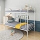 preview thumbnail 3 of 5, Twin-Over-Twin Bunk Bed with Metal Frame and Ladder, Space-Saving Design,White