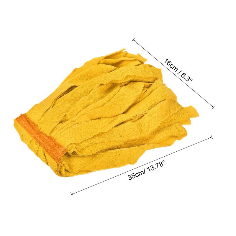 Commercial Mop Heads Replacement Polyester Fiber Cleaning Pads - Yellow