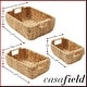 preview thumbnail 13 of 45, Hyacinth Seagrass Oval Storage Baskets with Wooden Handles Woven Bins