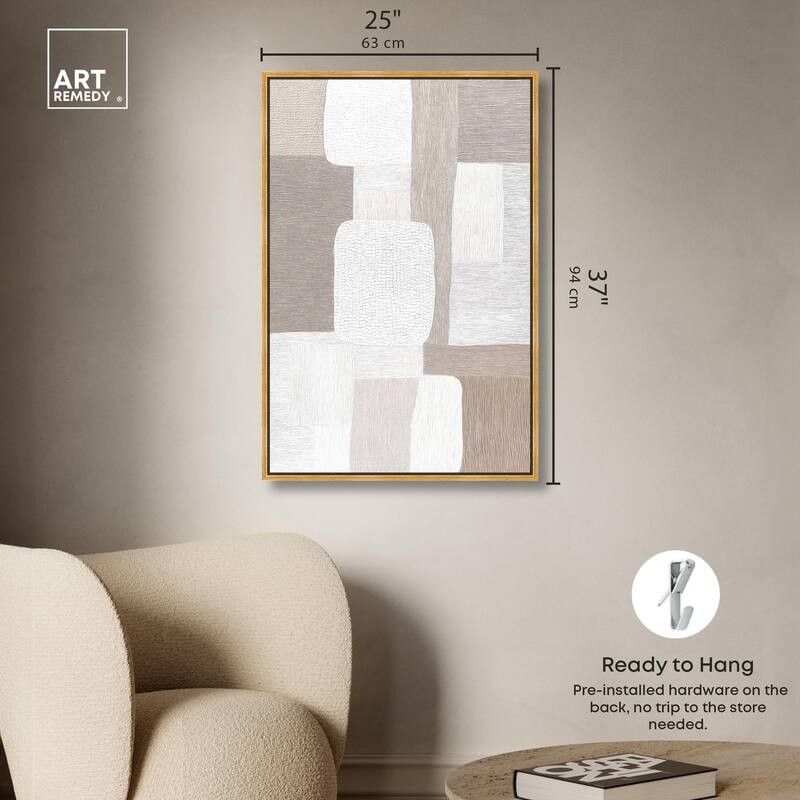 Stucco Squares II Canvas by Art Remedy