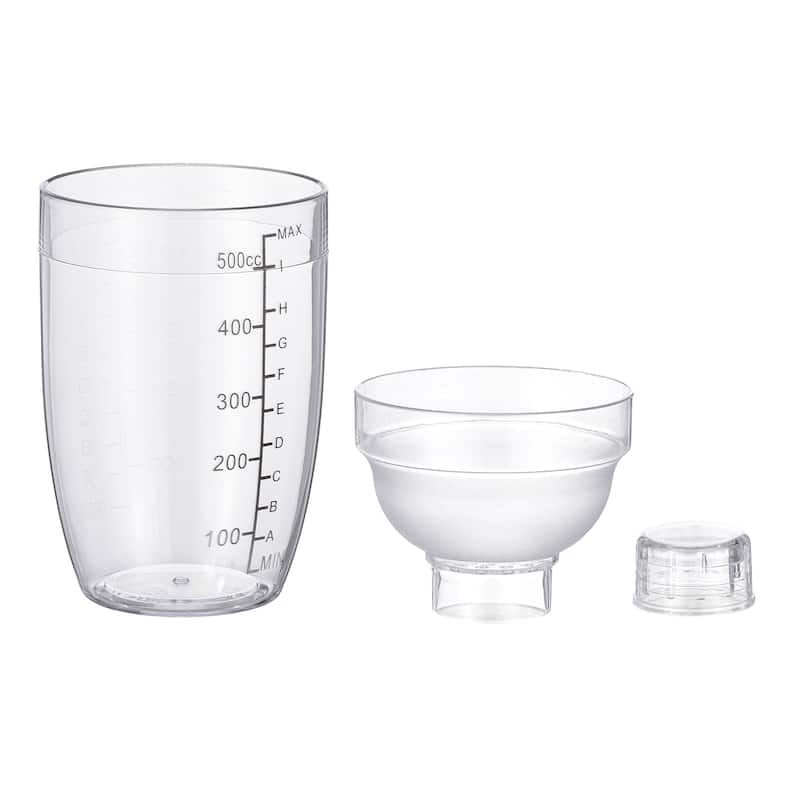 500ml Plastic Cocktail Shaker Cup Scale Wine Beverage Mixer Drink Tools