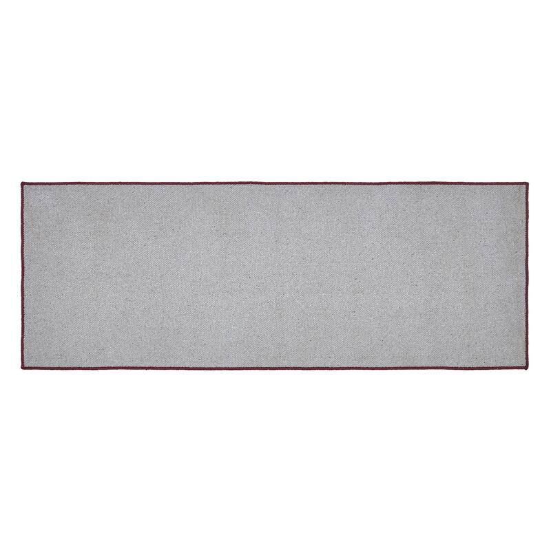 Custom House Burgundy Tan Jacquard Polyester Bathmat