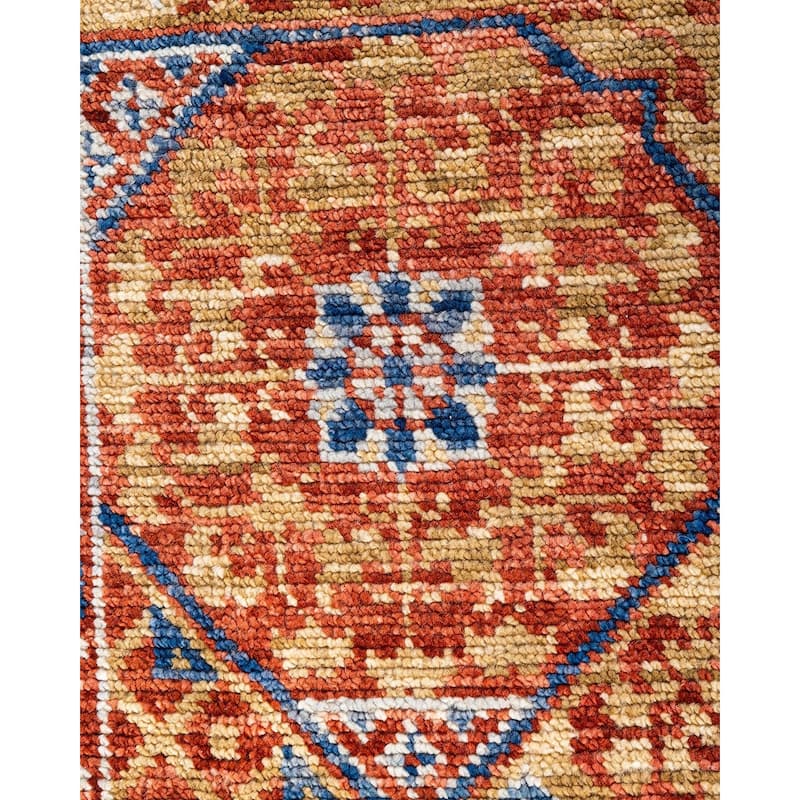 Modern One-of-a-Kind Handmade Area Rug - Rust, 8' 1" x 10' 3" - 8' 1" x 10' 3"
