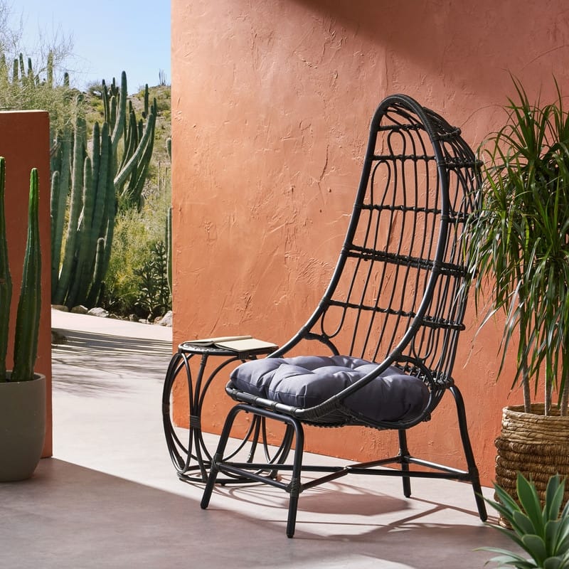 Modern Egg Chair – Contemporary Cocoon-Style Seating with Curved Design - 30.50 in. D x 26.75 in. W x 53.00 in. H