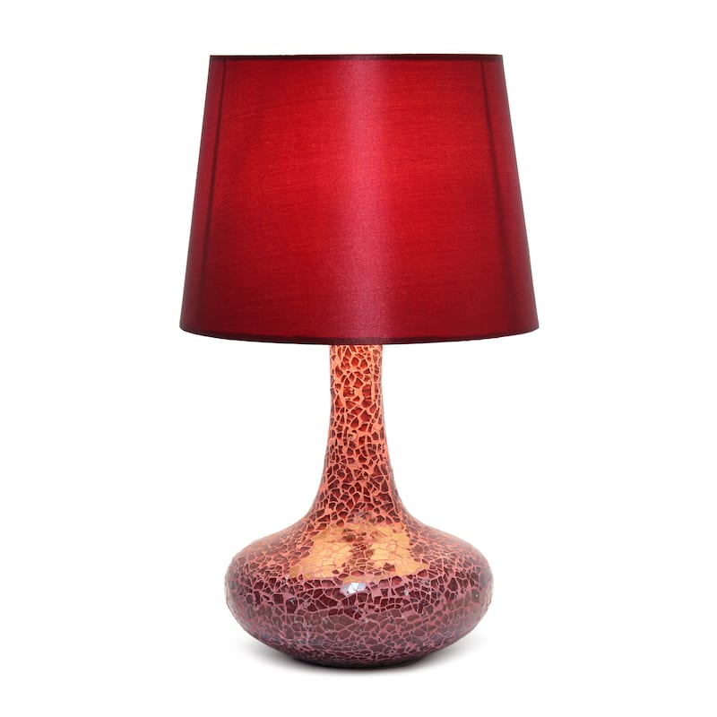 Creekwood Home 14.17" Patchwork Crystal Glass Table Lamp - 14.17