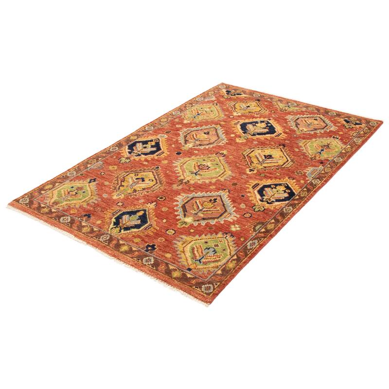 ECARPETGALLERY Hand-knotted Jules Serapi Red Wool Rug - 5'9 x 9'0