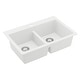 preview thumbnail 28 of 74, Karran 33" Top Mount Double Equal Bowl Quartz Kitchen Sink Kit - 33" x 22" x 9"