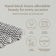 preview thumbnail 26 of 91, Over&back Hand-Blocked Printed Cotton Table Runner - Machine Washable 18 x 108 - Grey Herringbone