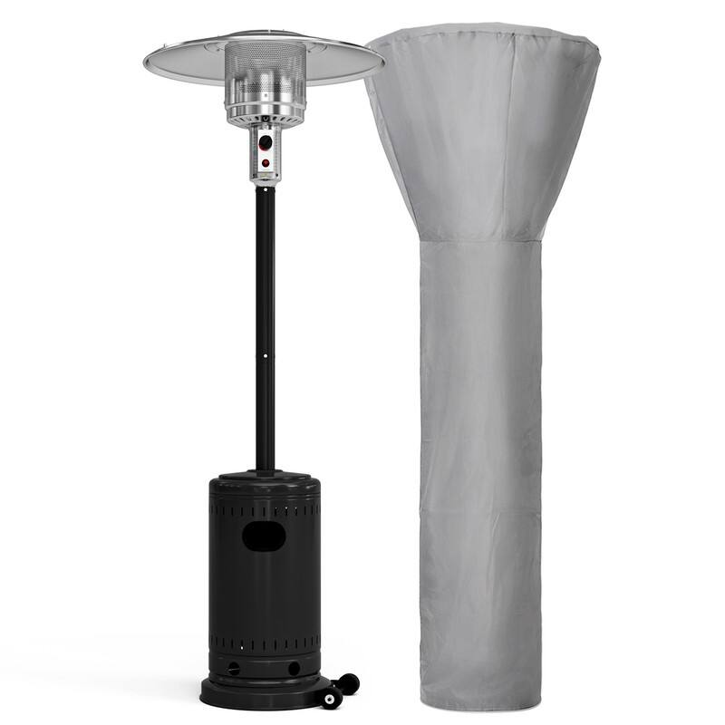 PAMAPIC 48000 BTU Outdoor Propane Patio Heater w/Cover - Black