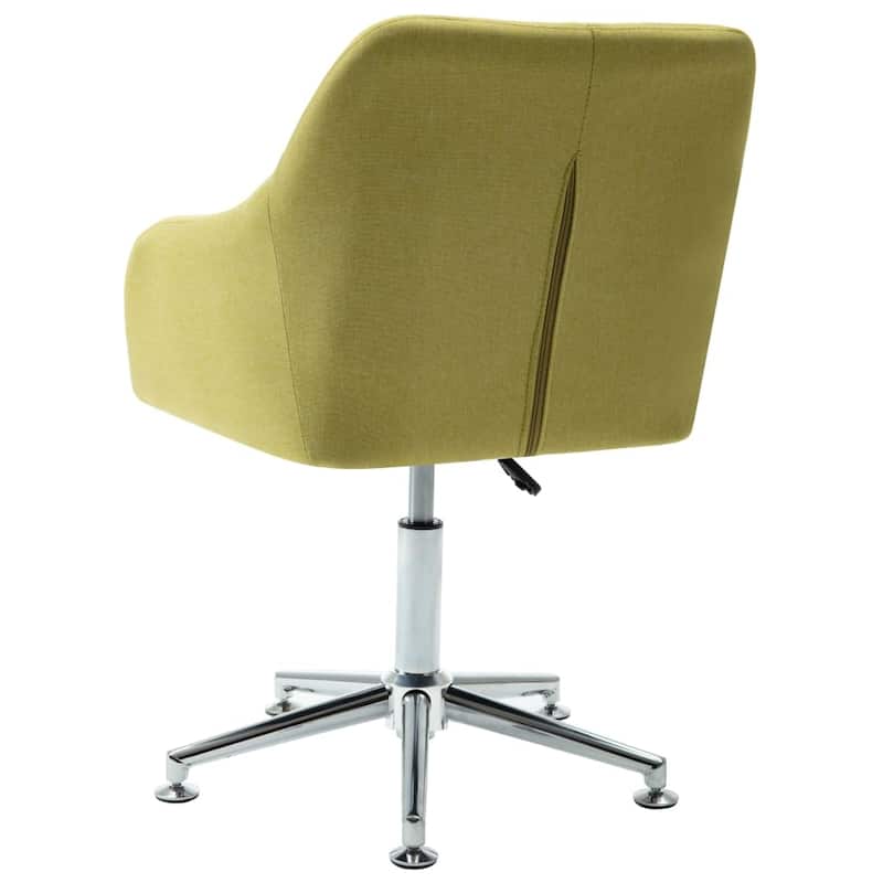 vidaXL Dining Chair 360 Degrees Swivel Accent Desk Chair with Arms Fabric - 21.7" x 20.9" x (30.7"-36.2")
