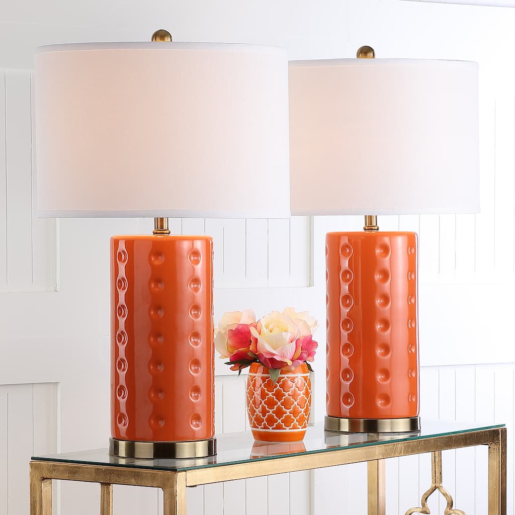SAFAVIEH Lighting Tisha 26-inch Roxanne Table Lamp (Set of 2) - 15Wx15Dx26H
