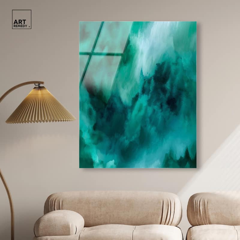 Textured Teal I Acrylic by Art Remedy, Ready to Hang