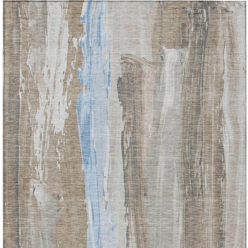 HomeRoots Abstract Transitional Rectangle Outdoor Rug