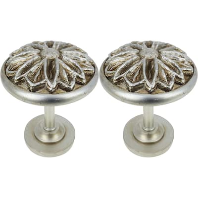 MERIVILLE Set of 2 Petal Window Drapery Medallion Holdbacks