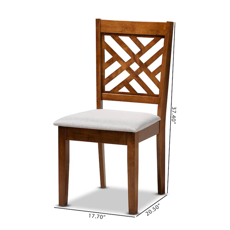 Caron Modern and Contemporary Transitional 2-Piece Dining Chair Set