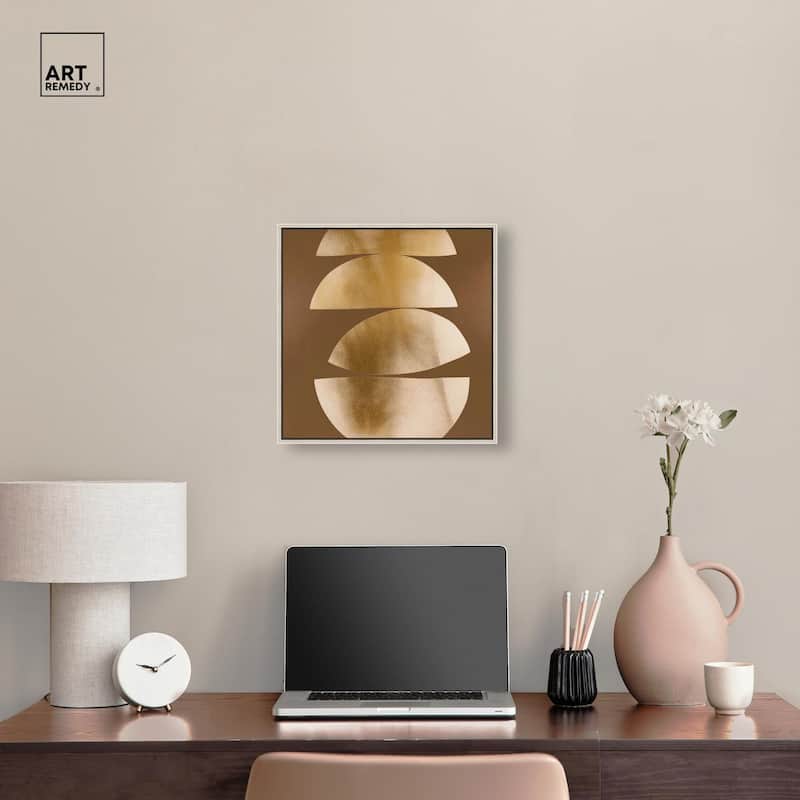 Golden Crescents II Canvas by Art Remedy