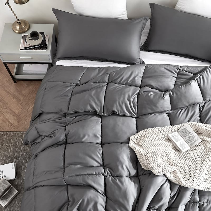 Snorze® Cloud Comforter Set - Coma Inducer® Ultra Cozy - Charcoal