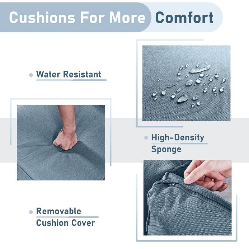 Outdoor Swivel Chairs Patio Rocker Glider Chairs with Coffee Table