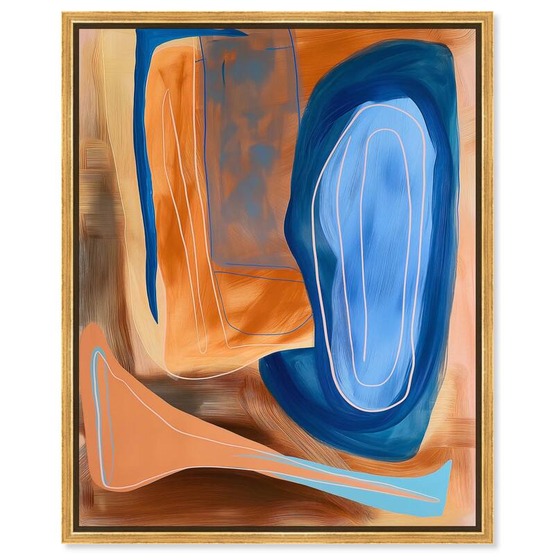 An Abstract Oil I Canvas by Art Remedy - 36" x 45" - Gold