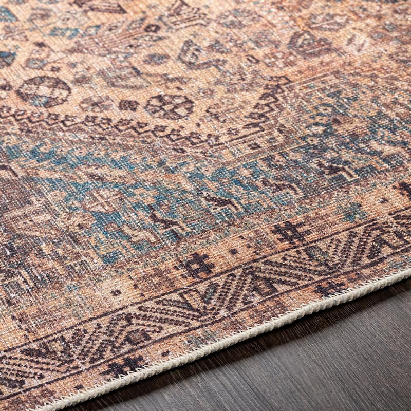 Livabliss Biassini Vintage Machine Washable Area Rug