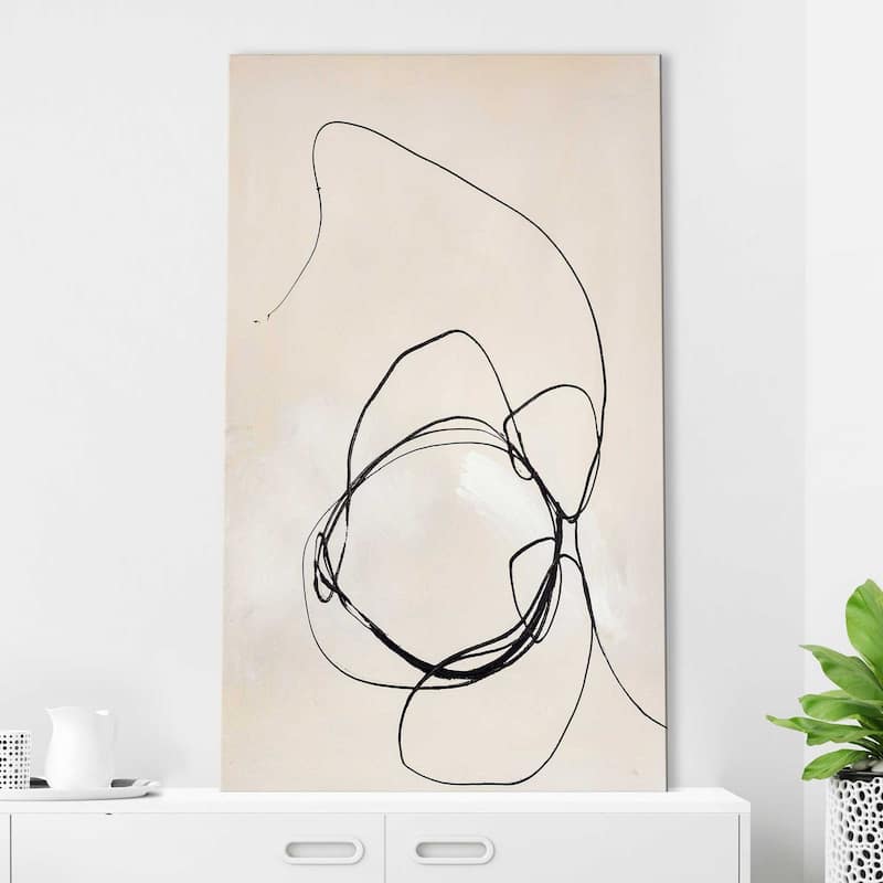 "Fine Line 5" by Design Fabrikken Print on Canvas
