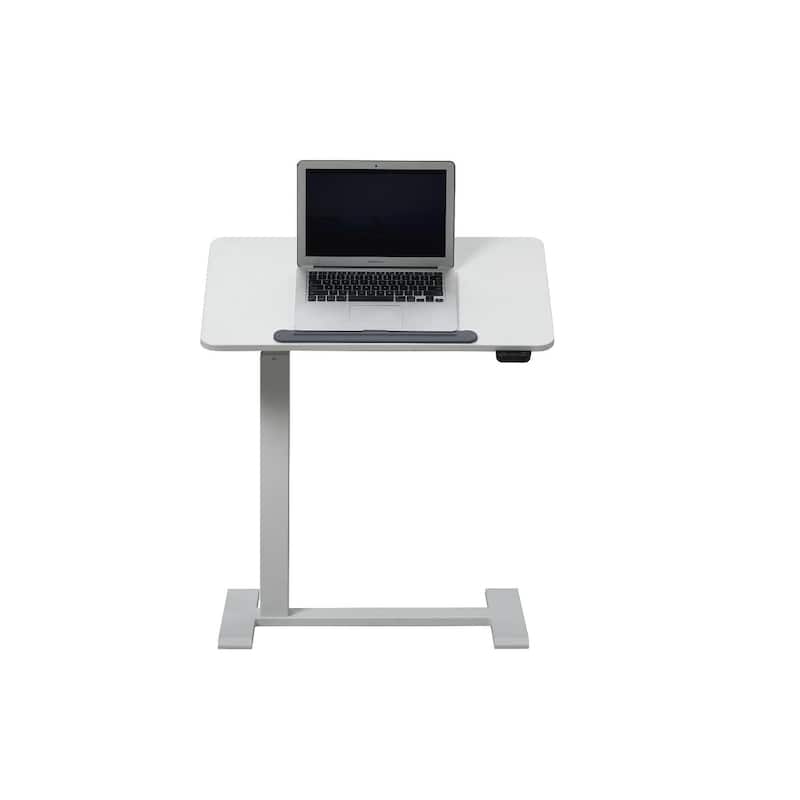 KOWO Electric Height Adjustable Side Table Soft Touch Bedside End Table with Quiet Motor, Modern Nightstand for Home & Office