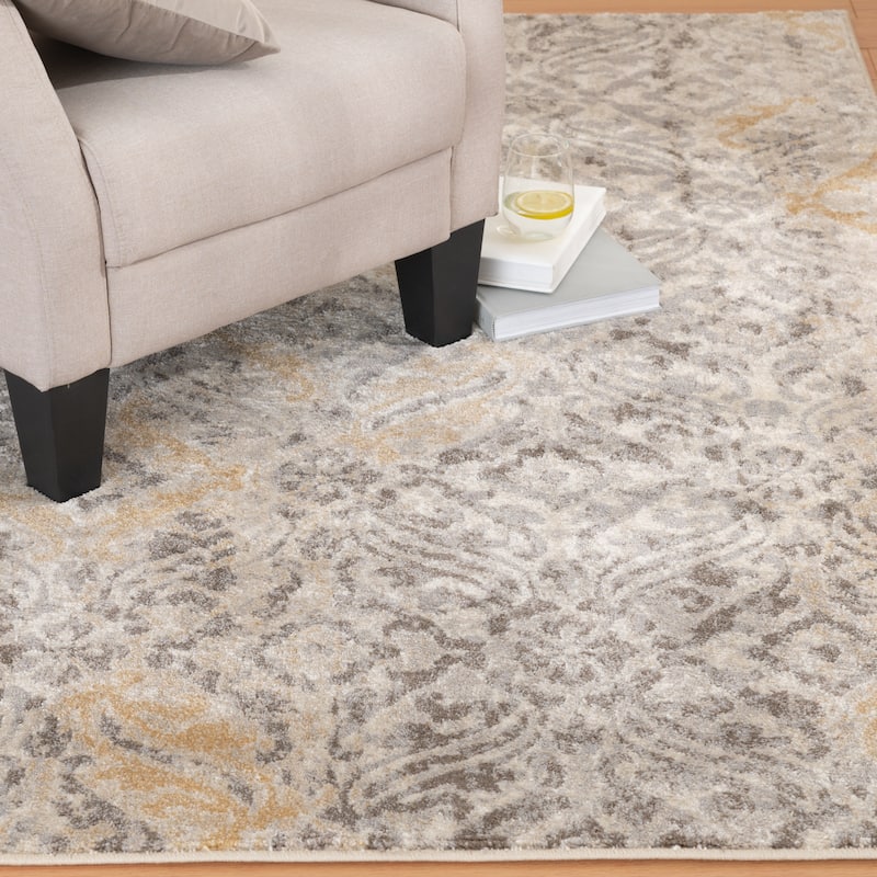 Loomaknoti Mendez Ottilie Gray Area Rug