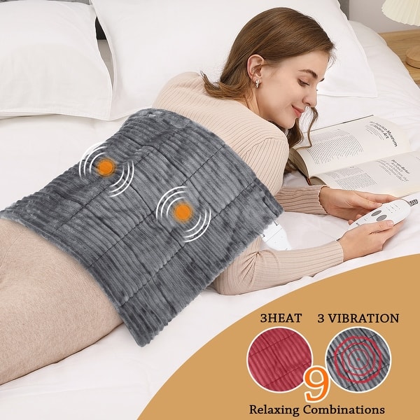 Weighted Heating Pad with Massager Electric Heating Pad for Back, 3 Heating  Levels & 3 Massage Types, 12" x 24" - Bed Bath & Beyond - 39873235