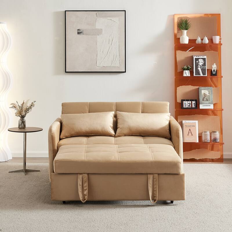 Velvet Sofa Bed 55.5" - Easy Assembly, Supportive Comfort