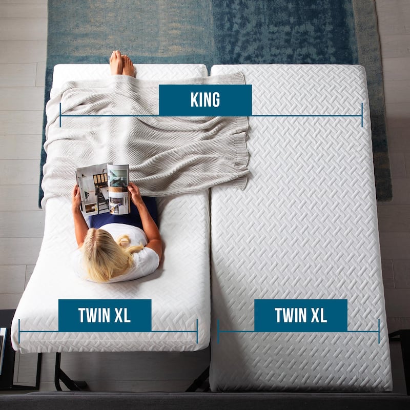Lucid Comfort Collection 10-inch Gel Memory Foam Mattress and Standard Adjustable Bed Set