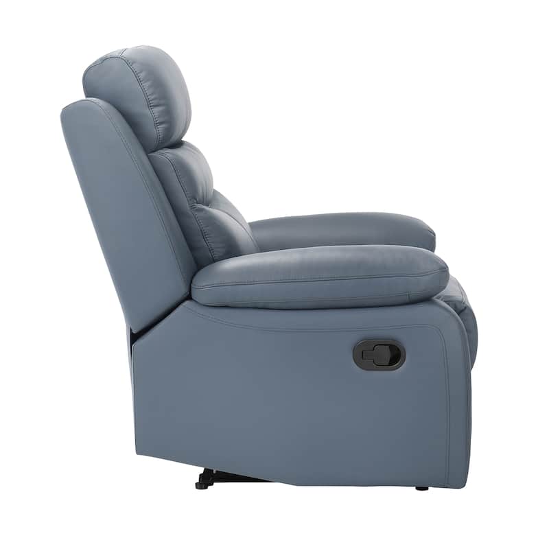 Peperomia 41" Leather Manual Recliner - Tab Pull Reclining Motion