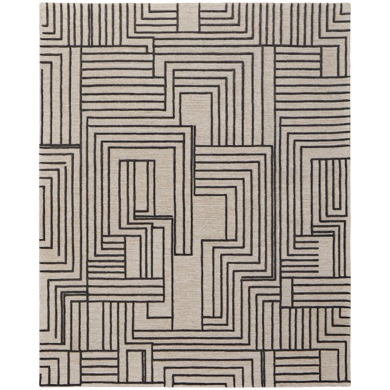 Grand Bazaar Warda Hand Tufted Geometric Modern Area Rug