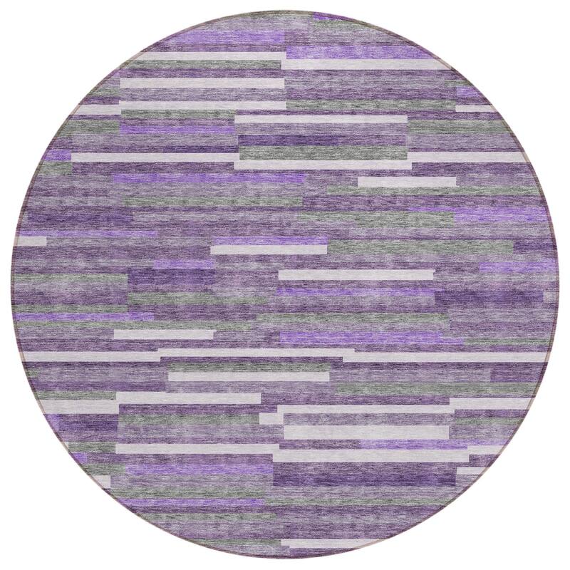 HomeRoots Striped Transitional Rectangle Outdoor Rug