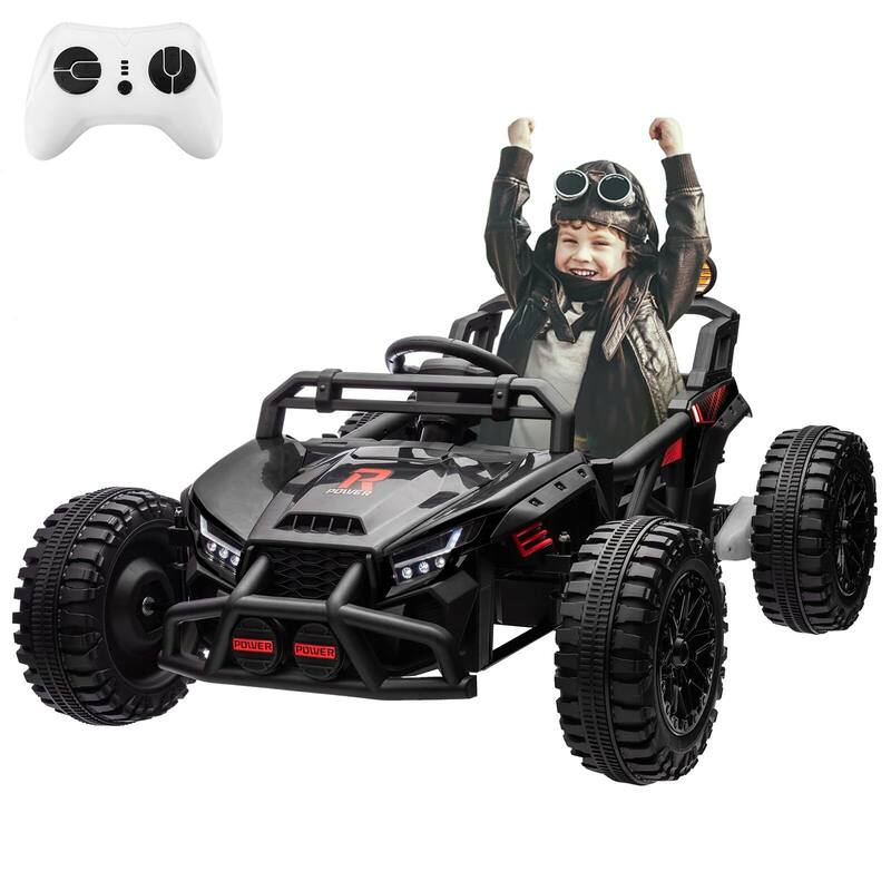 24V Ride on UTV,130w Electric Powered UTV - Black