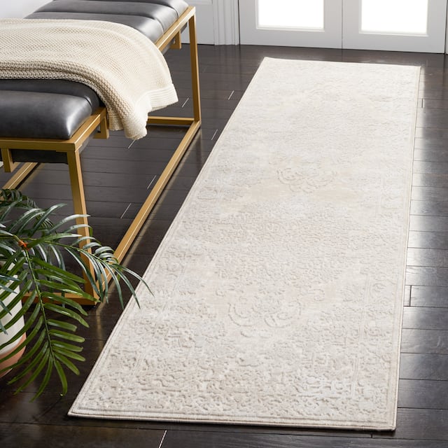 SAFAVIEH Reflection Nedelja Charming Oriental Rug - 2'3" x 8' Runner - Cream/Ivory