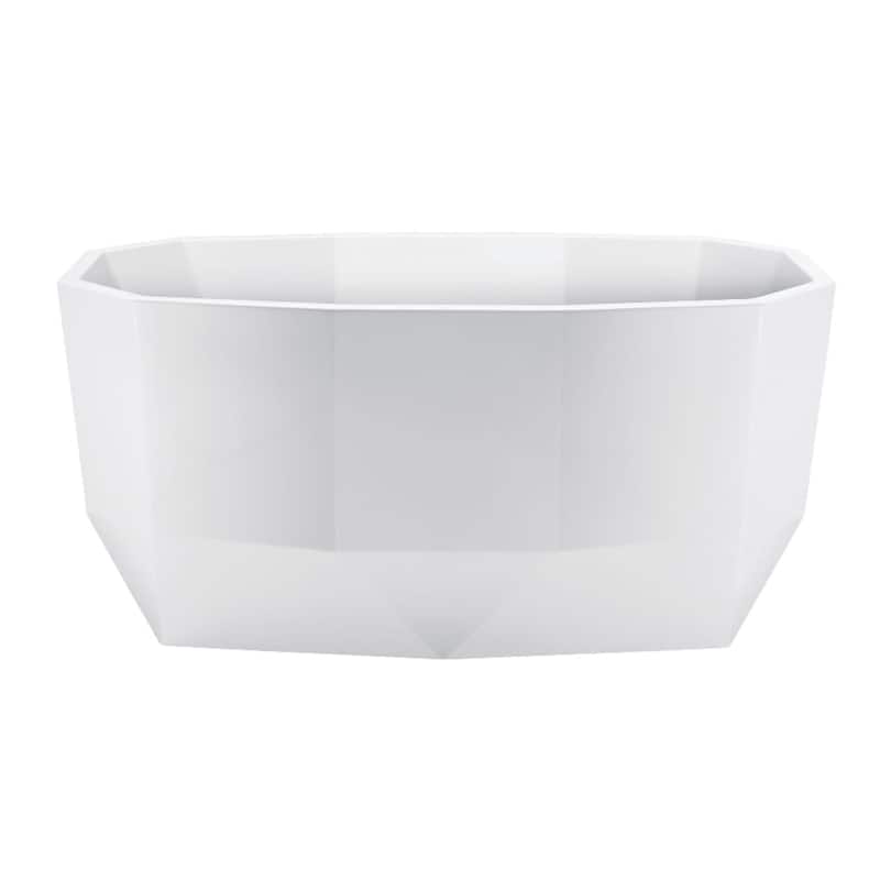 Kingston Brass VTSQ513024 Aqua Eden 51" Free Standing Acrylic Soaking - Glossy White