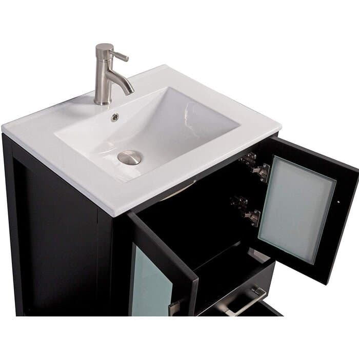 Vanity Art 72 in. Double Sink Bathroom Vanity with Top and Mirrors - 72 X 18.1 X 35.8