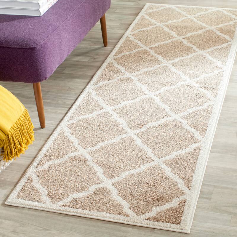 SAFAVIEH Amherst Teresinha Modern Rug - 2'3" x 11' Runner - Wheat/Beige