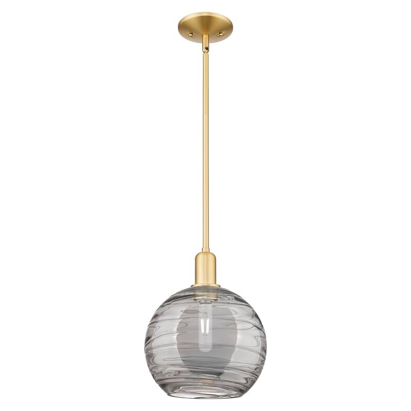 Innovations Lighting Endless Possibilities Arcadia - Athens Deco Swirl - 1 Light 10" Stem Hung Mini Pendant - Satin Gold