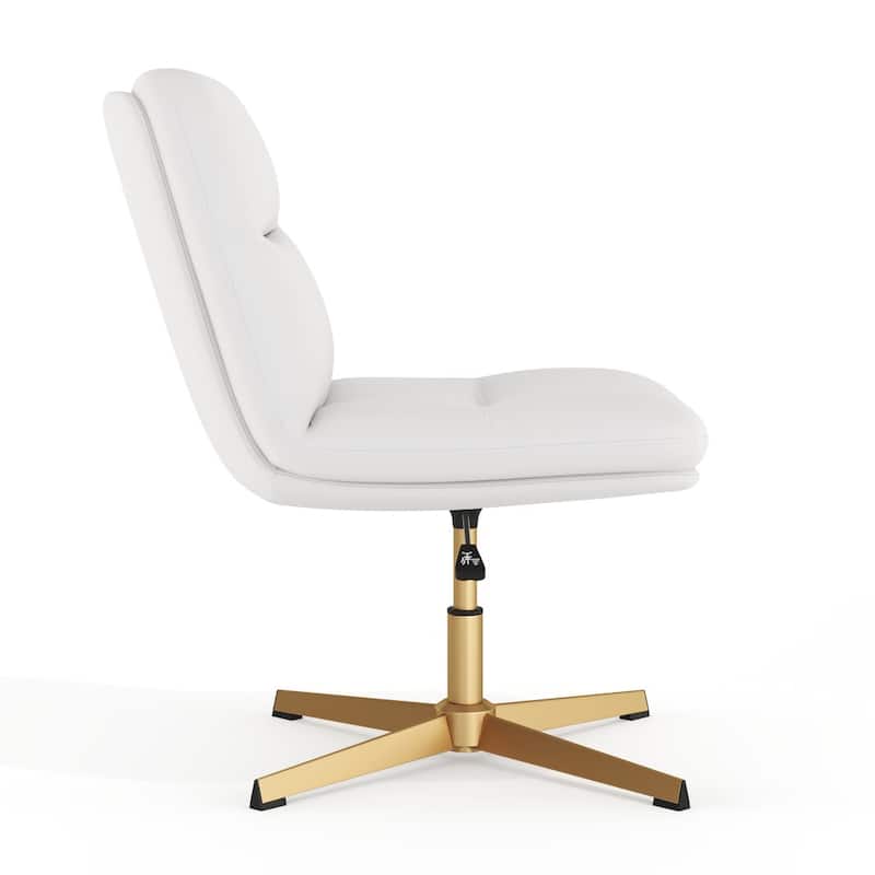 Commercial Mid-Back Padded Upholstered Swivel Office Chair - 28.25"W x 28.25"D x 29.25" - 34.25"H