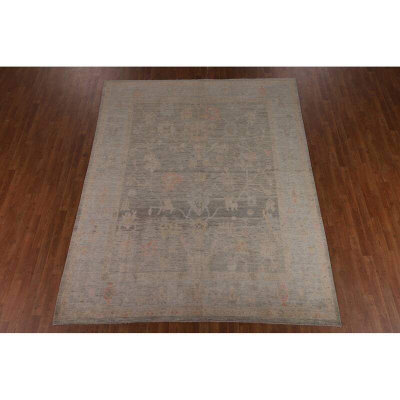 Transitional Oushak Turkish Area Rug Handmade Wool Carpet - 8'0"x 9'9"